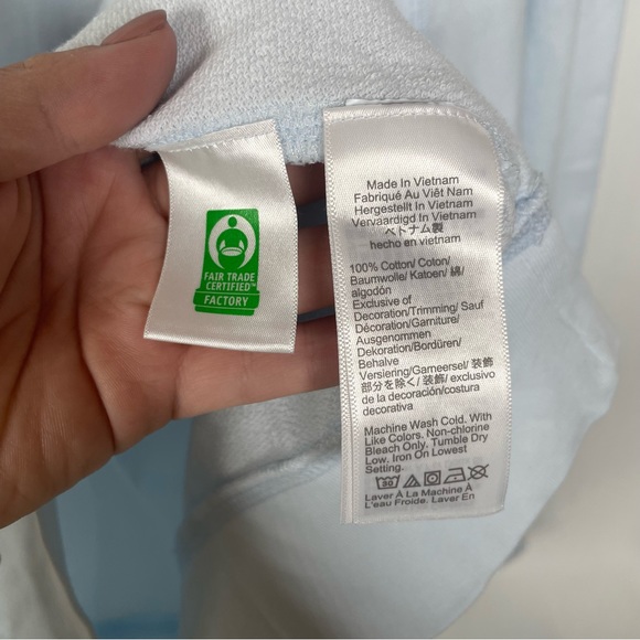 J. Crew Magic Rinse Sweatshirt Light Blue Xlarge - Picture 4 of 5